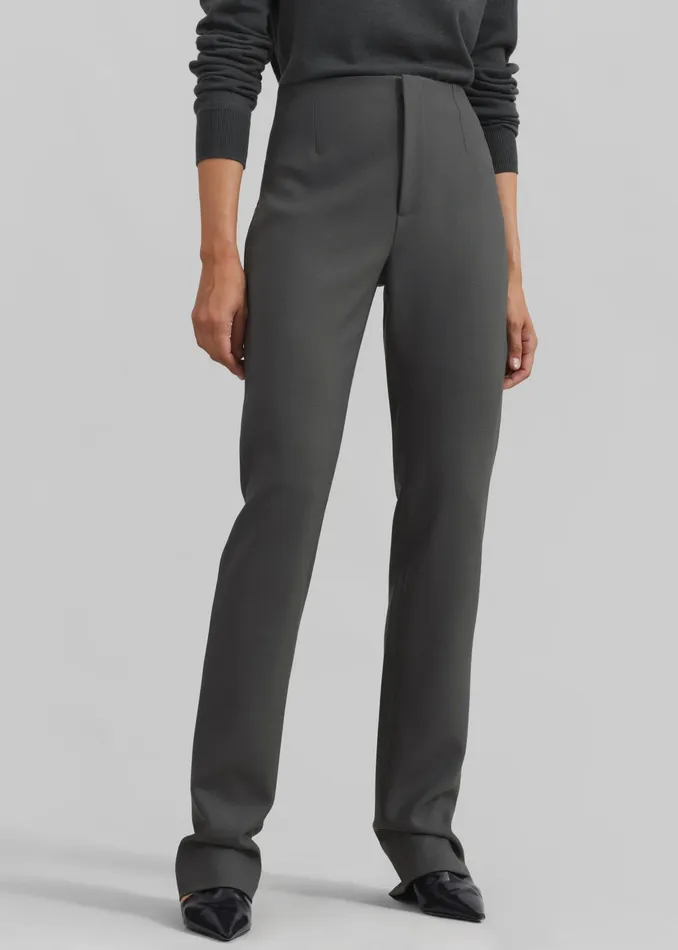 The Frankie Shop Bottoms Morrison Long Trousers 8211 Light Khaki 8211 Women