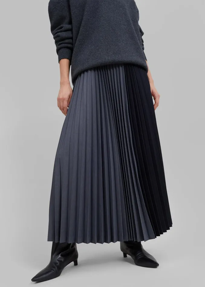 The Frankie Shop Bottoms Orem Pleated Skirt 8211 Charcoal 8211 Women