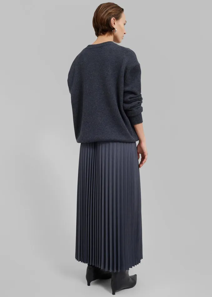 The Frankie Shop Bottoms Orem Pleated Skirt 8211 Charcoal 8211 Women