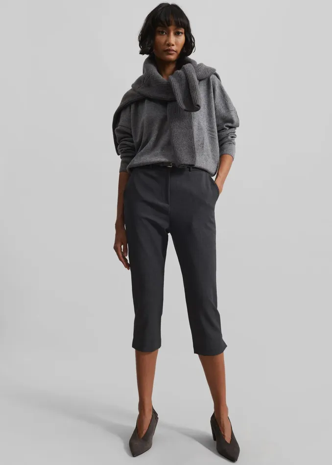 The Frankie Shop Bottoms Orsha Capri Pants 8211 Grey 8211 Women