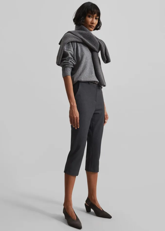 The Frankie Shop Bottoms Orsha Capri Pants 8211 Grey 8211 Women