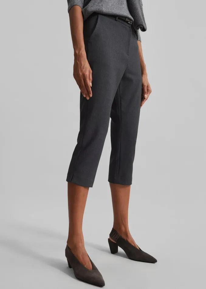 The Frankie Shop Bottoms Orsha Capri Pants 8211 Grey 8211 Women