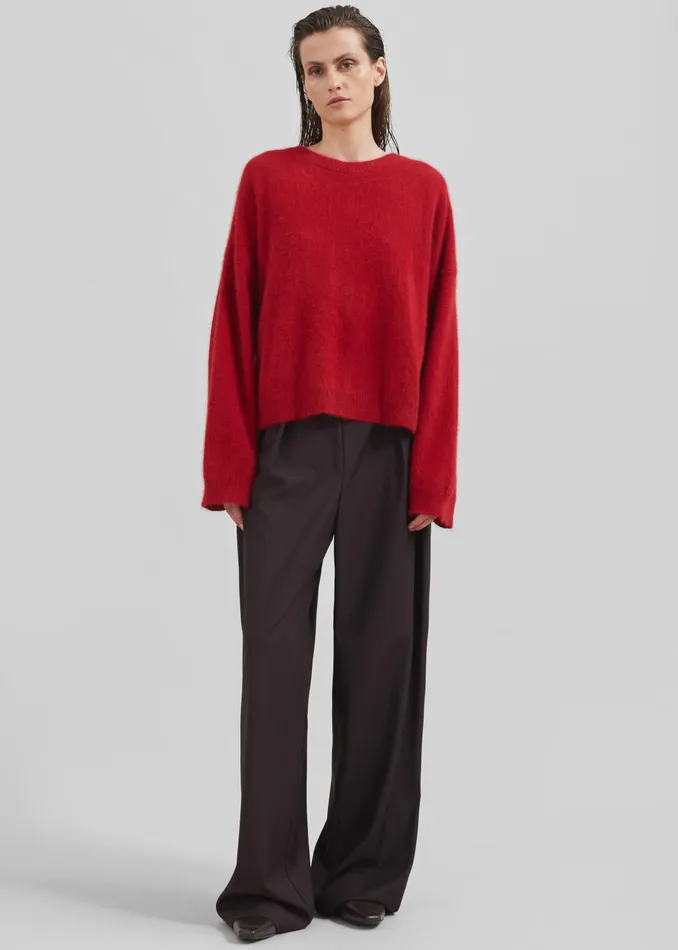 The Frankie Shop Bottoms Ripley Pleated Trousers 8211 Brown 8211 Women