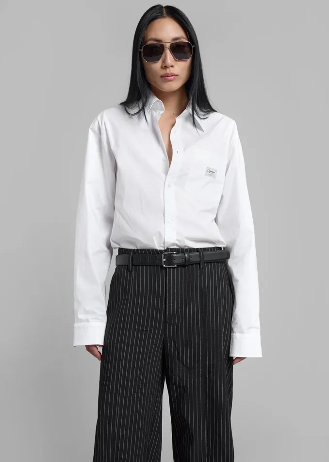 The Frankie Shop Bottoms Rotate Cargo Pants 8211 Black Pinstripe 8211 Women