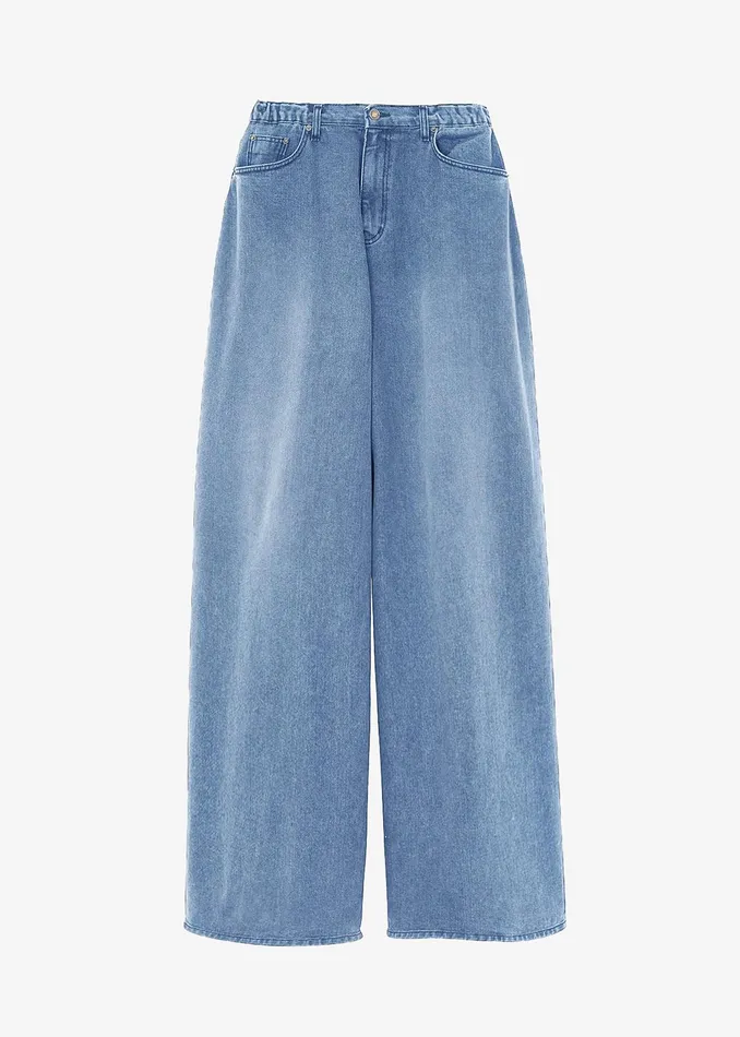 The Frankie Shop Bottoms Sasha Men Wide Leg Jeans 8211 Worn Wash 8211 Men