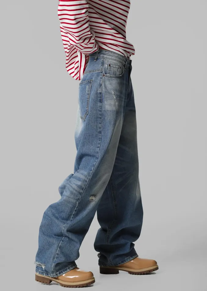 The Frankie Shop Bottoms Tanner Bleach Jeans 8211 Worn Wash 8211 Women