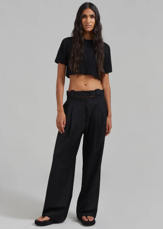 The Frankie Shop Bottoms Tate Trousers 8211 Black 8211 Women