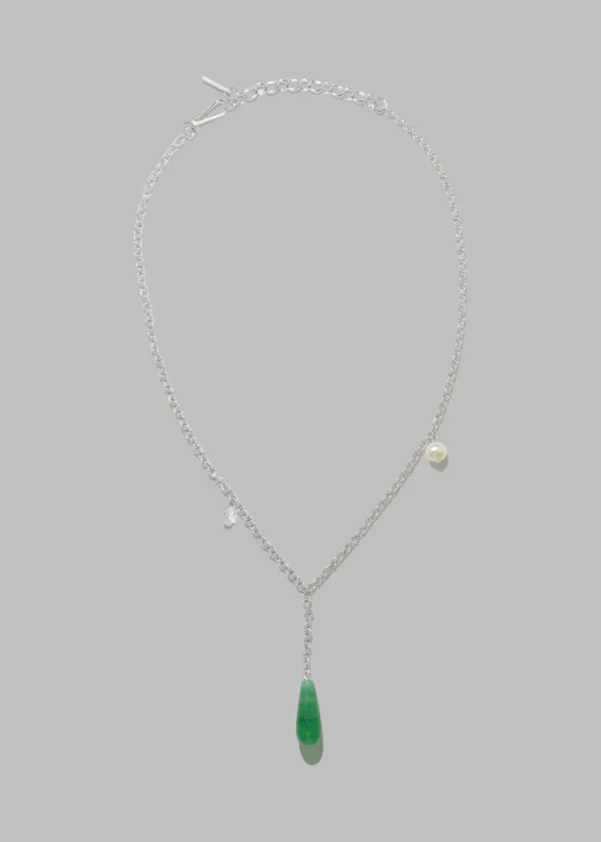 The Frankie Shop Completedworks The Depths Of Time Pendant 8211 PearlGreen Chalcedony 8211 Women