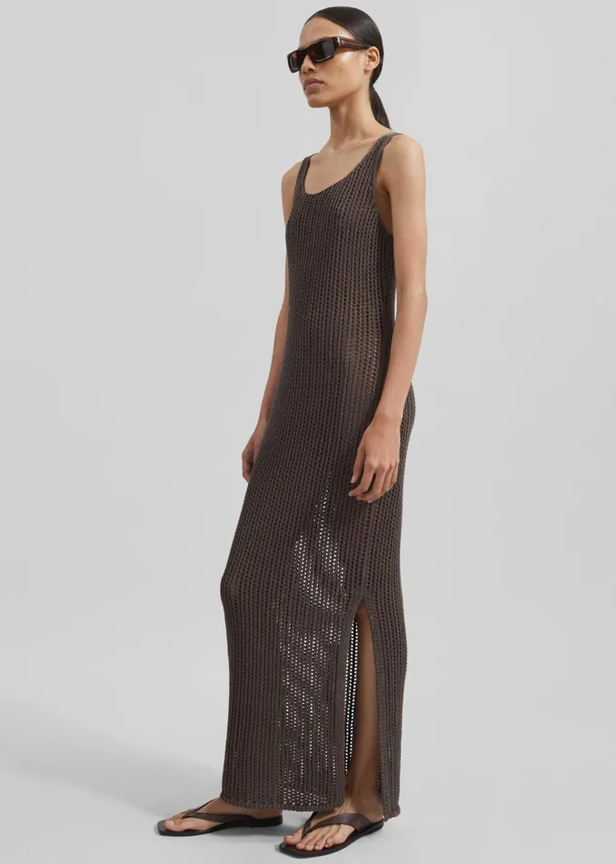 The Frankie Shop Dresses Adrienna Crochet Maxi Dress 8211 Brown 8211 Women