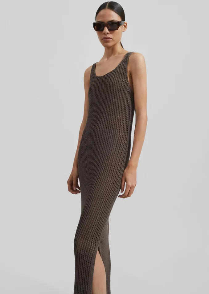 The Frankie Shop Dresses Adrienna Crochet Maxi Dress 8211 Brown 8211 Women