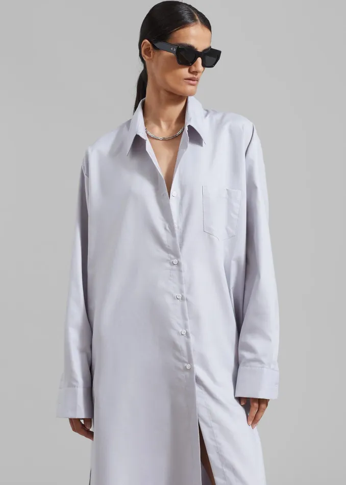 The Frankie Shop Dresses Avery Shirt Dress 8211 Grey 8211 Women