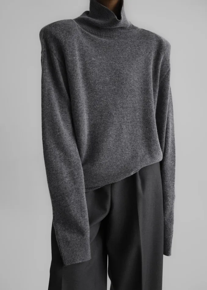 The Frankie Shop Dresses Emilia Mini Padded Sweater Dress 8211 Grey 8211 Women
