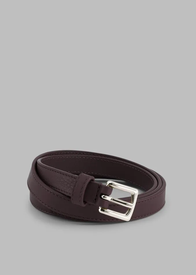 The Frankie Shop Jessie Leather Belt 8211 Plum 8211 Women