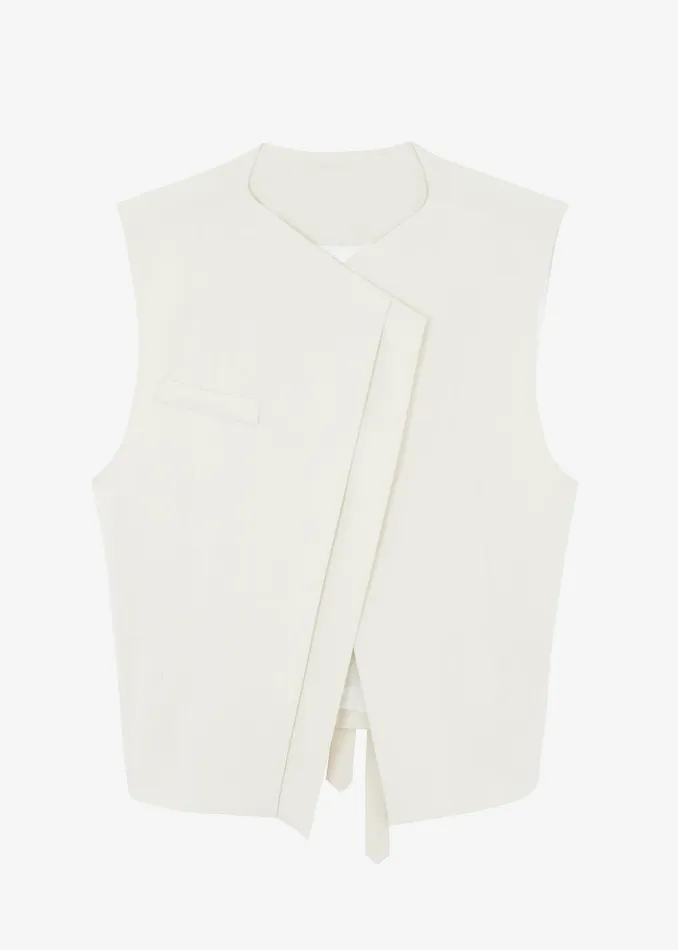 The Frankie Shop Outerwear Ashton Cross Vest 8211 Cream 8211 Women