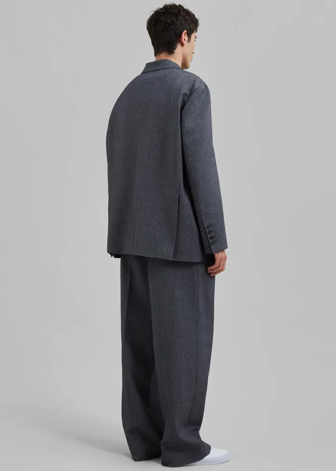 The Frankie Shop Outerwear Beo Blazer 8211 Grey Melange 8211 Men