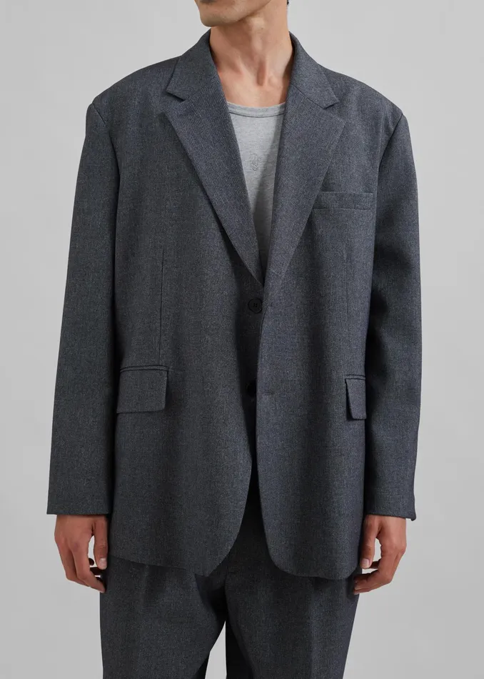 The Frankie Shop Outerwear Beo Blazer 8211 Grey Melange 8211 Men