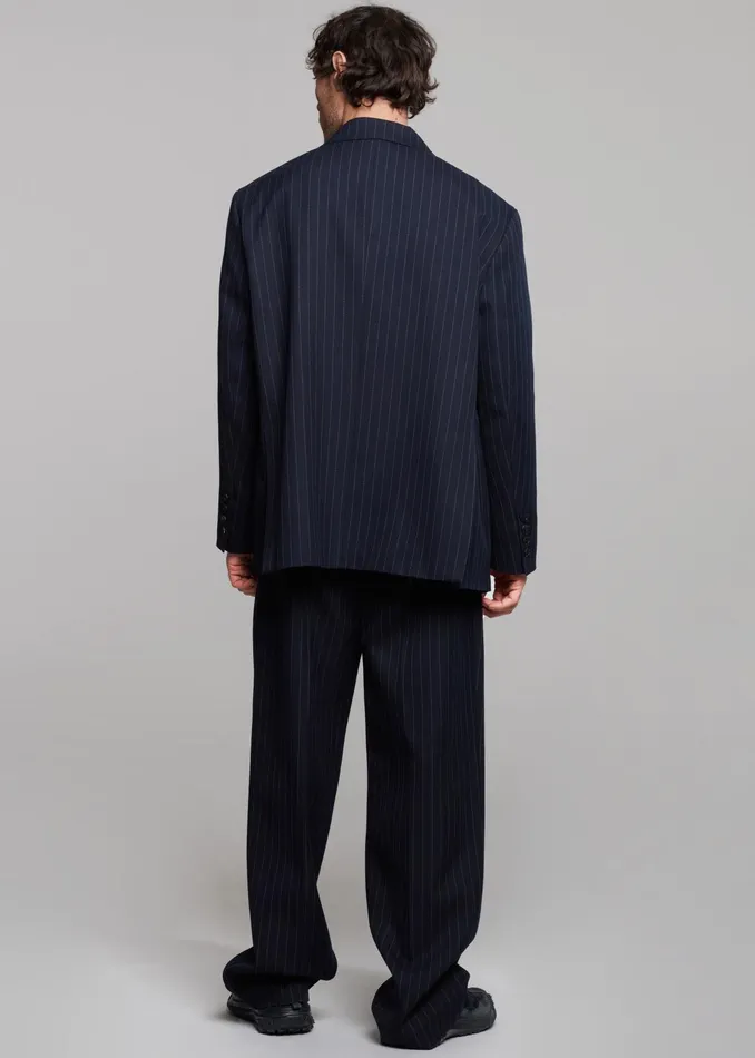 The Frankie Shop Outerwear Beo Blazer 8211 NavyWhite Pinstripe 8211 Men