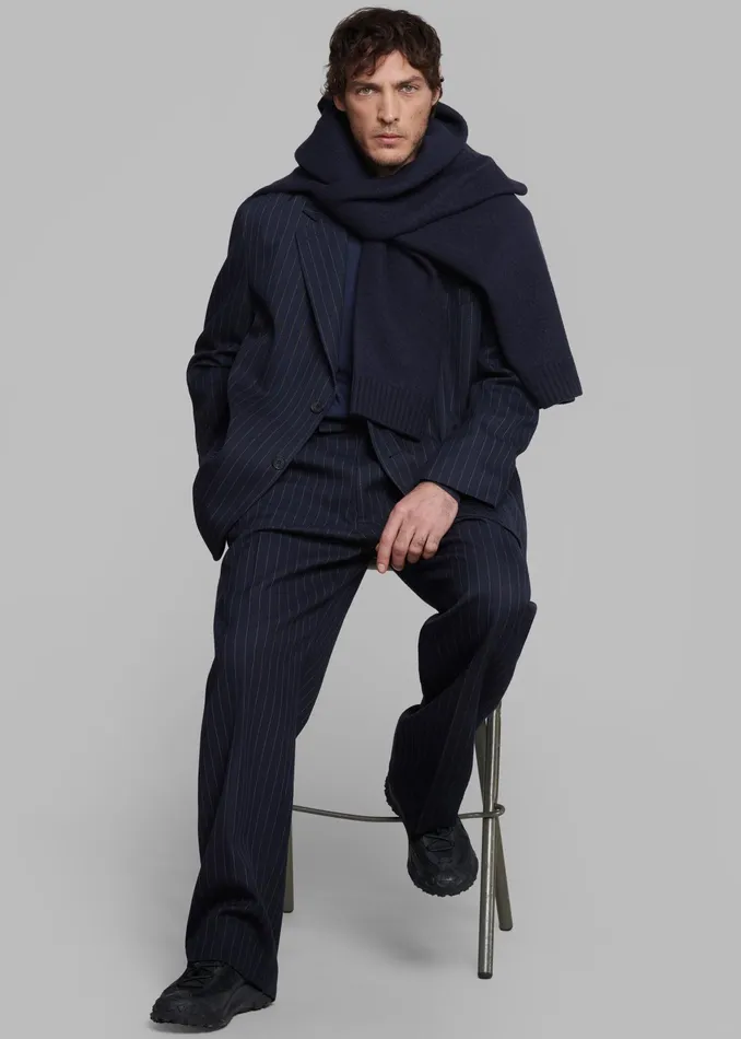 The Frankie Shop Outerwear Beo Blazer 8211 NavyWhite Pinstripe 8211 Men