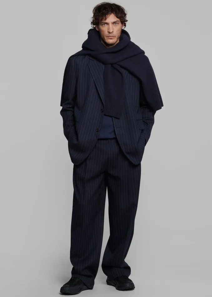 The Frankie Shop Outerwear Beo Blazer 8211 NavyWhite Pinstripe 8211 Men