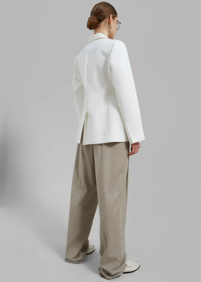 The Frankie Shop Outerwear Colette Hourglass Blazer 8211 White 8211 Women