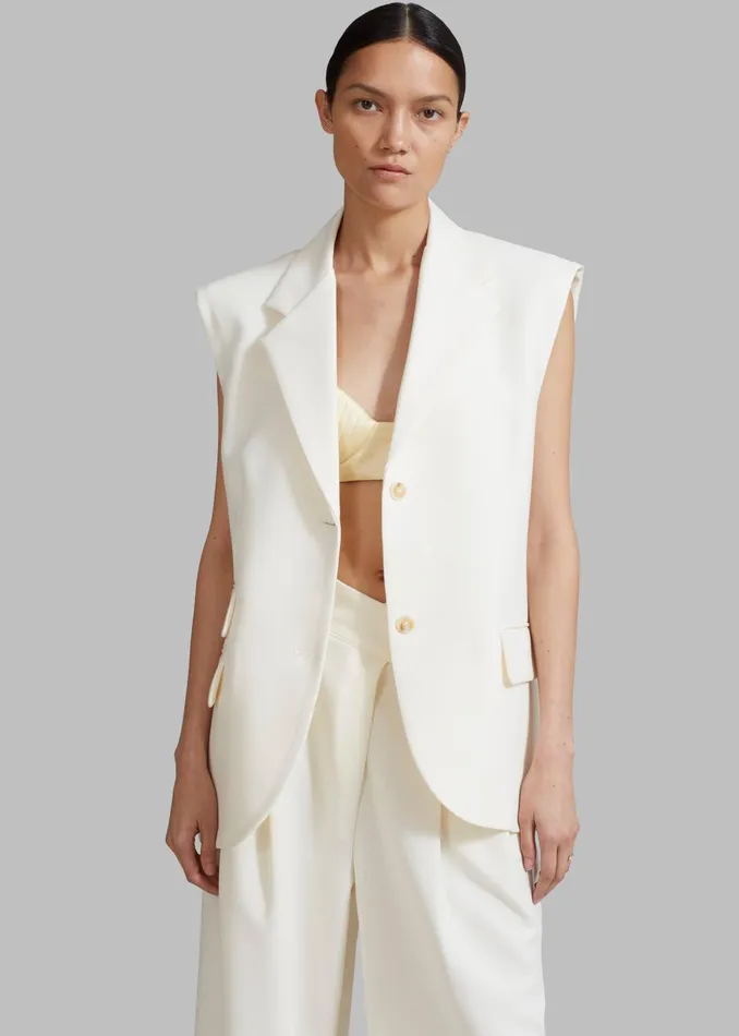The Frankie Shop Outerwear Eloise Vest 8211 Cream 8211 Women