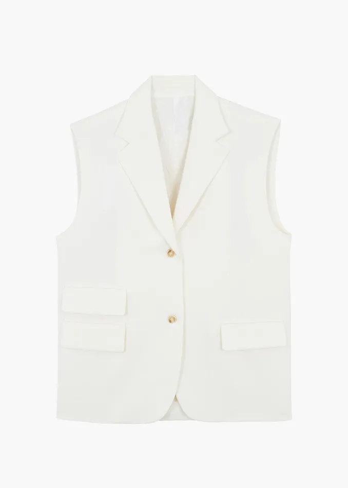 The Frankie Shop Outerwear Eloise Vest 8211 Cream 8211 Women