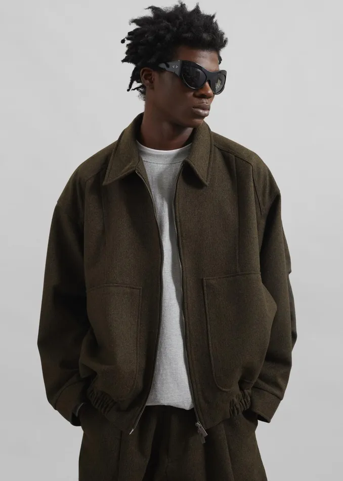The Frankie Shop Outerwear Felix Jacket 8211 Dark Olive 8211 Men
