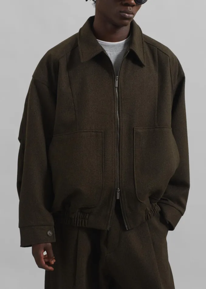 The Frankie Shop Outerwear Felix Jacket 8211 Dark Olive 8211 Men