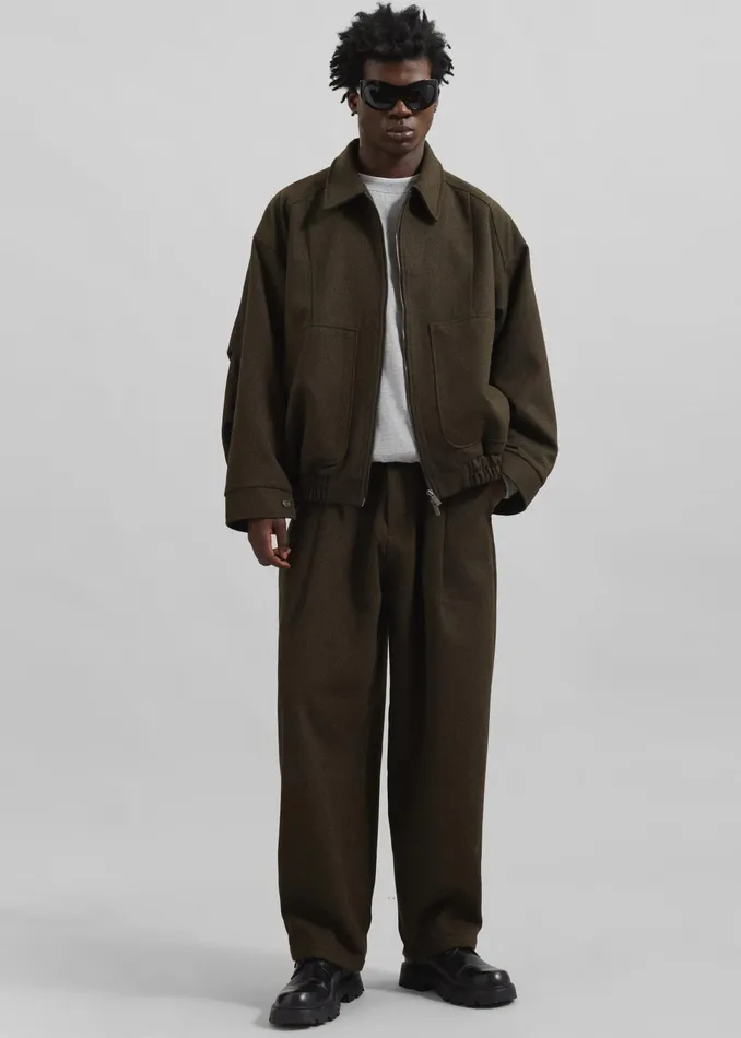 The Frankie Shop Outerwear Felix Jacket 8211 Dark Olive 8211 Men