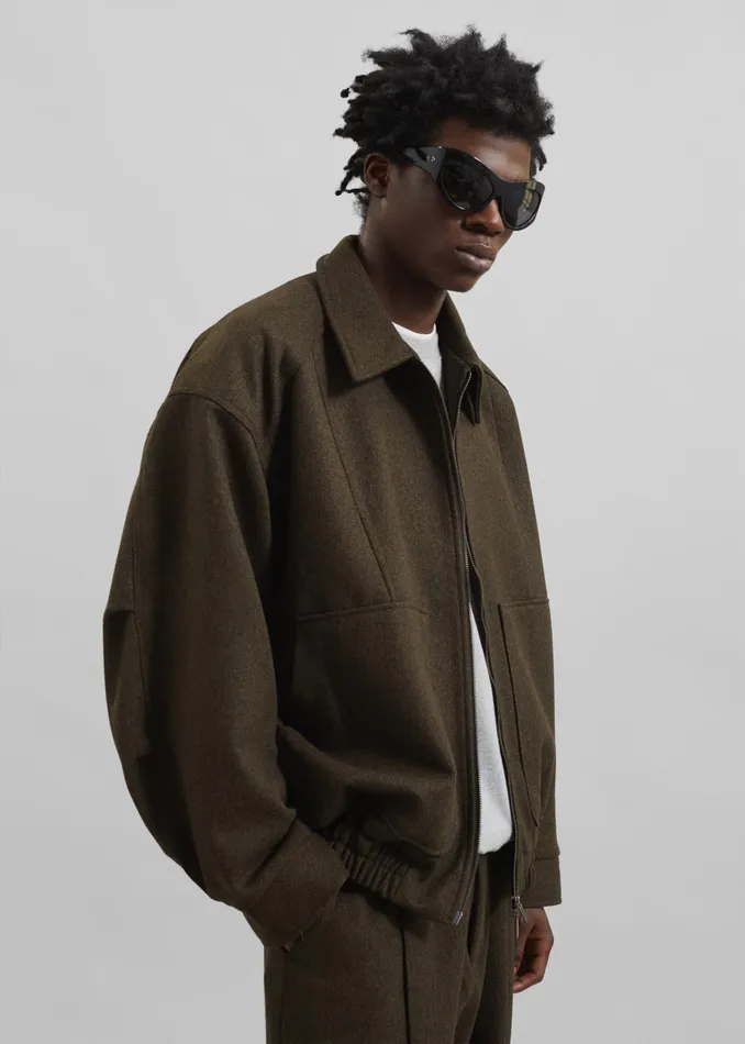 The Frankie Shop Outerwear Felix Jacket 8211 Dark Olive 8211 Men