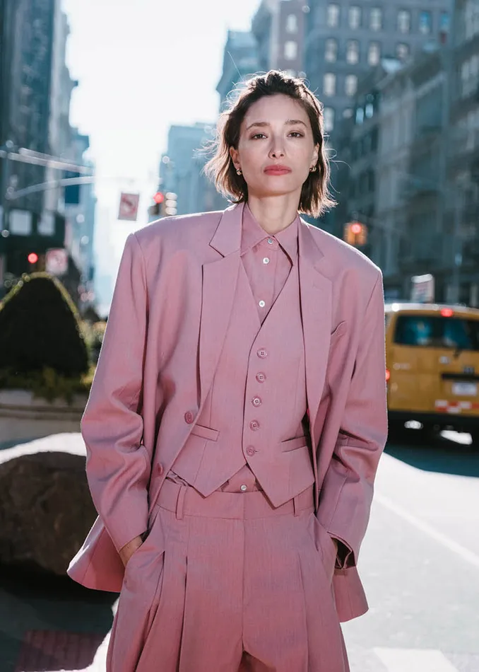 The Frankie Shop Outerwear Gelso Waistcoat 8211 Rose 8211 Women