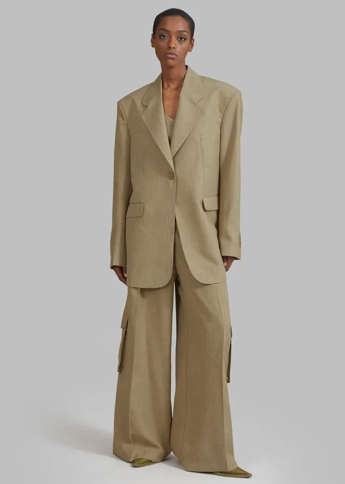 The Frankie Shop Outerwear Gladys Blazer 8211 Khaki 8211 Women