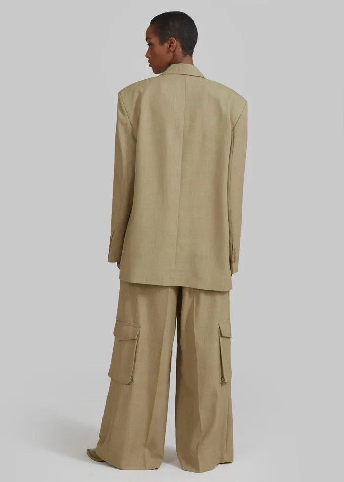 The Frankie Shop Outerwear Gladys Blazer 8211 Khaki 8211 Women