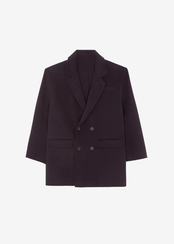 The Frankie Shop Outerwear Harry Wool Blazer 8211 Dark Plum 8211 Men