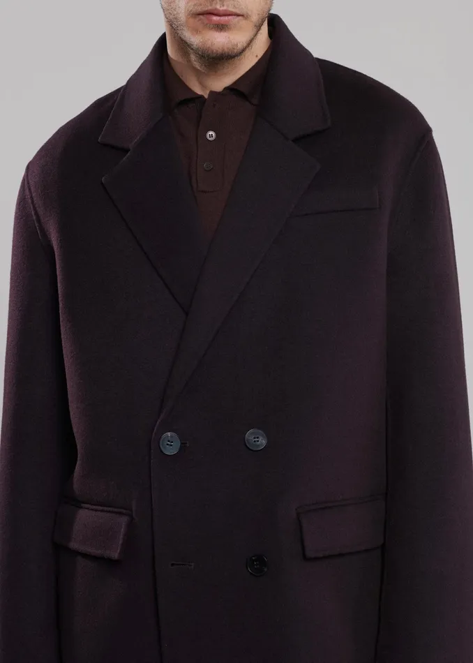 The Frankie Shop Outerwear Harry Wool Blazer 8211 Dark Plum 8211 Men