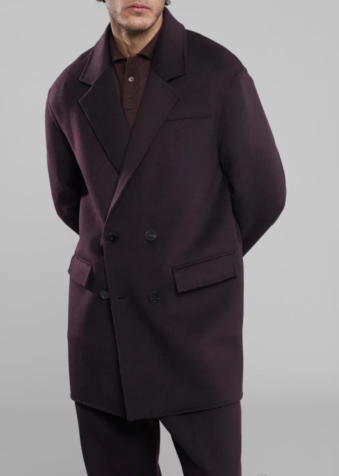 The Frankie Shop Outerwear Harry Wool Blazer 8211 Dark Plum 8211 Men