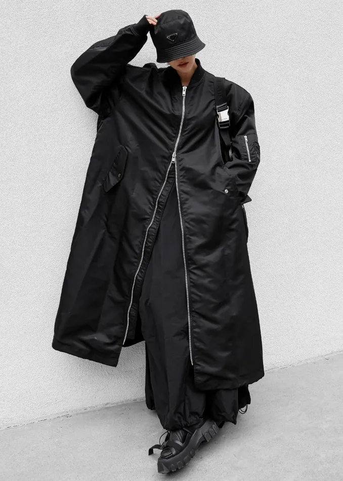 The Frankie Shop Outerwear Isaac Oversized Bomber Coat 8211 Black 8211 Women