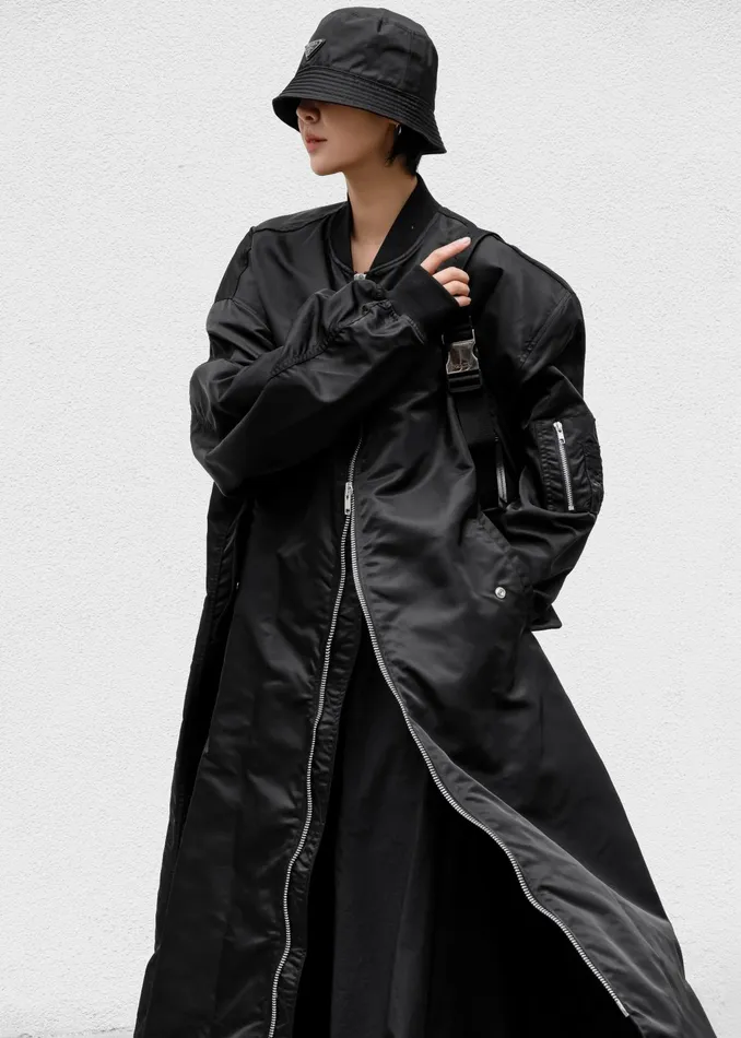 The Frankie Shop Outerwear Isaac Oversized Bomber Coat 8211 Black 8211 Women