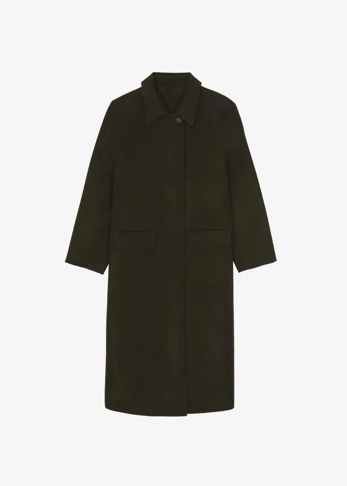 The Frankie Shop Outerwear Jalhay Oversized Wool Coat 8211 Khaki Brown 8211 Women