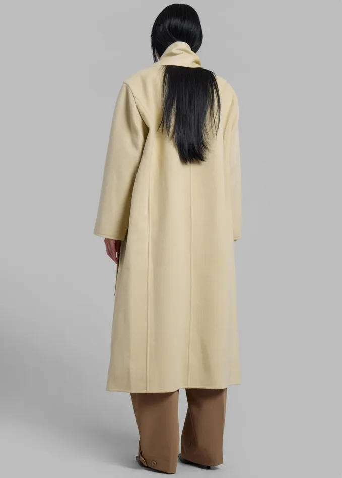 The Frankie Shop Outerwear Kiva Wool Coat 8211 Beige 8211 Women