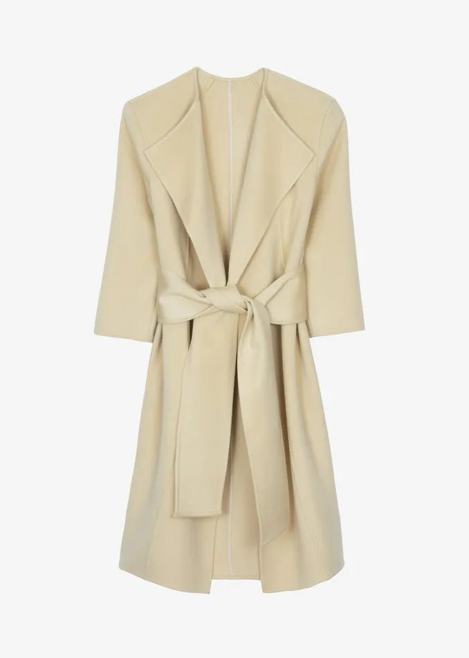 The Frankie Shop Outerwear Kiva Wool Coat 8211 Beige 8211 Women
