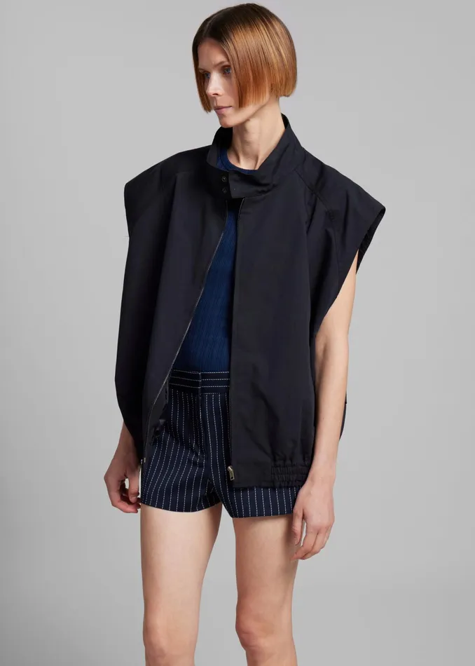 The Frankie Shop Outerwear Lance Sleeveless Bomber Jacket 8211 Black 8211 Women