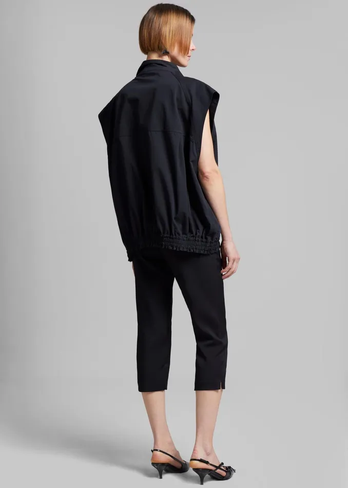 The Frankie Shop Outerwear Lance Sleeveless Bomber Jacket 8211 Black 8211 Women