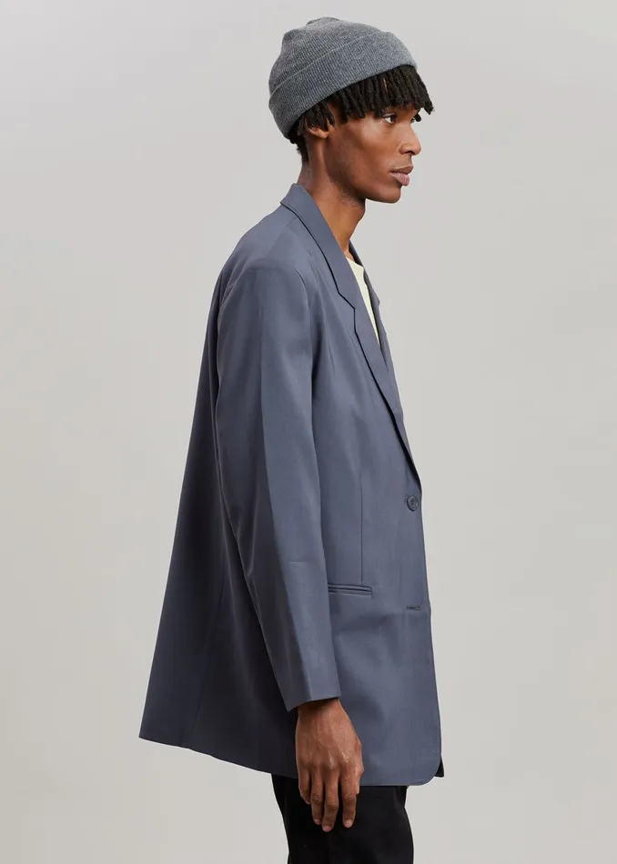 The Frankie Shop Outerwear Notch Lapel Blazer 8211 Graphite 8211 Women