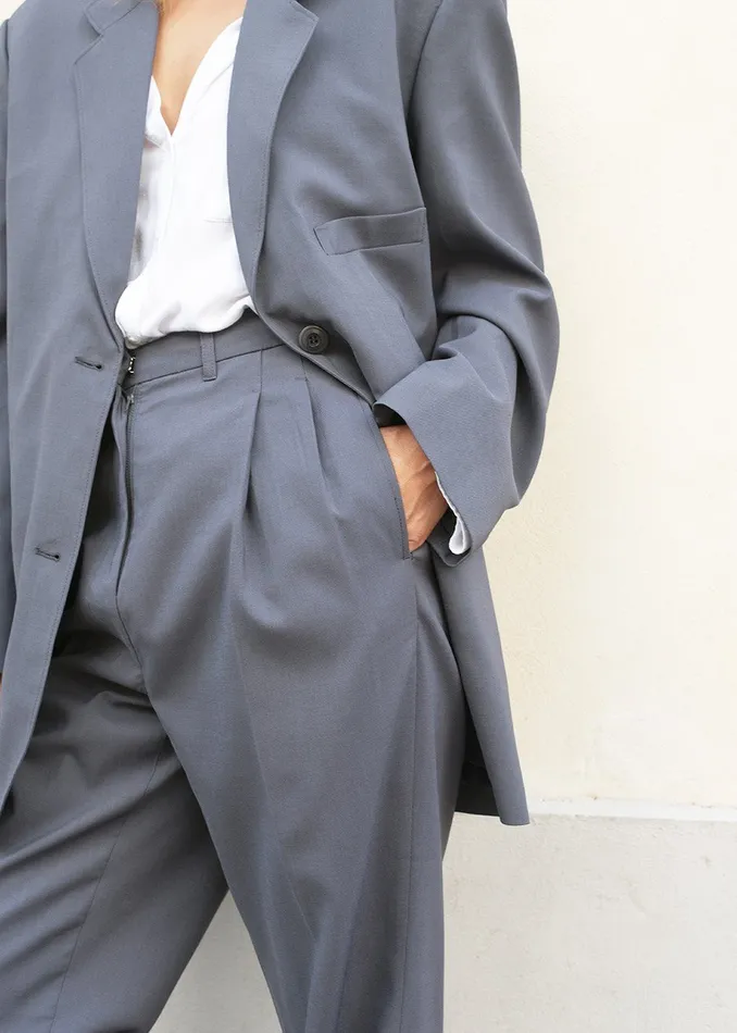 The Frankie Shop Outerwear Notch Lapel Blazer 8211 Graphite 8211 Women