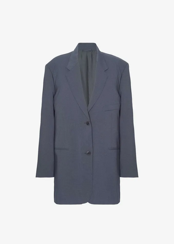 The Frankie Shop Outerwear Notch Lapel Blazer 8211 Graphite 8211 Women