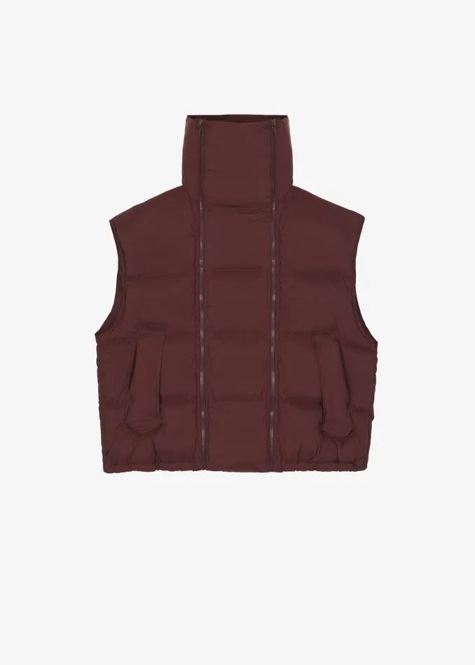 The Frankie Shop Outerwear Otley Sleeveless Puffer Vest 8211 Burgundy 8211 Women