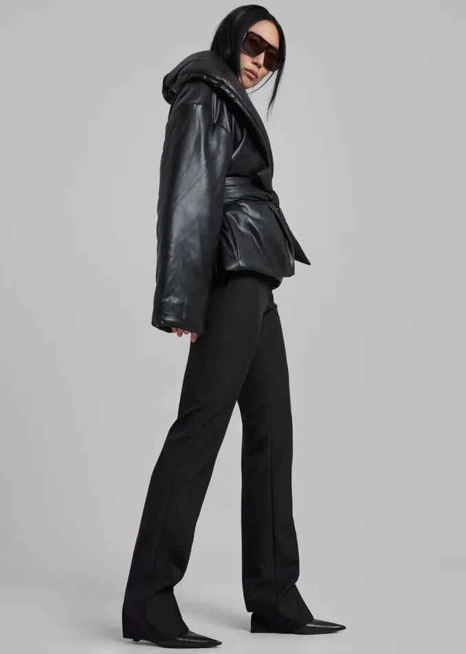 The Frankie Shop Outerwear Rotate Belted Puffer Jacket 8211 Black 8211 Women