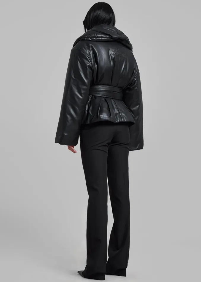The Frankie Shop Outerwear Rotate Belted Puffer Jacket 8211 Black 8211 Women