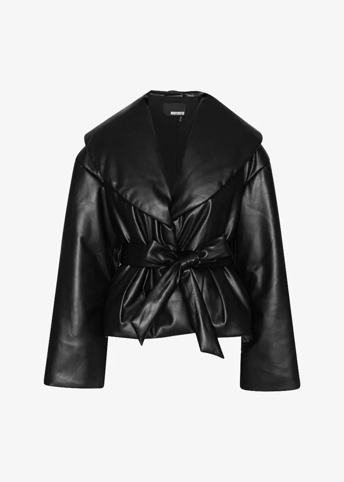 The Frankie Shop Outerwear Rotate Belted Puffer Jacket 8211 Black 8211 Women